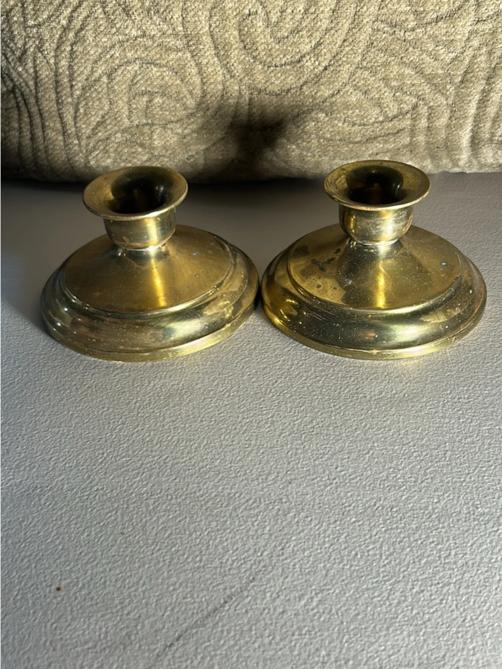 Brass Candlestick Holders - Pair